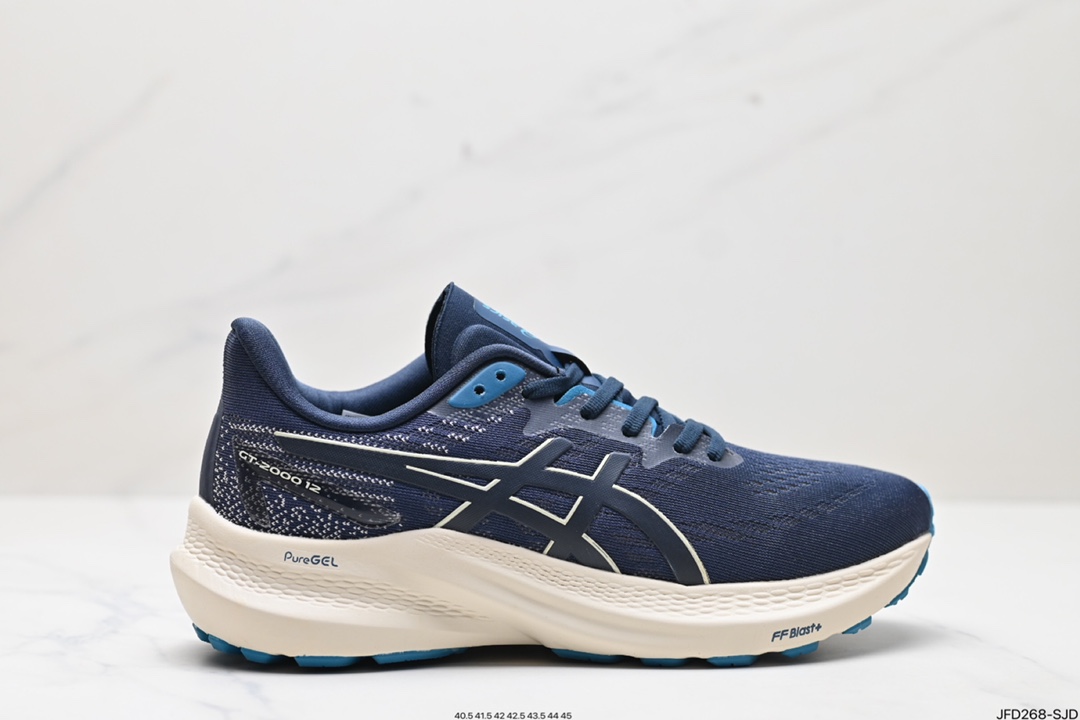 亚瑟士 ASICS GT-2000 12缓震保护跑鞋透气轻便运动鞋复古老爹鞋 时尚男鞋 1012B506-402