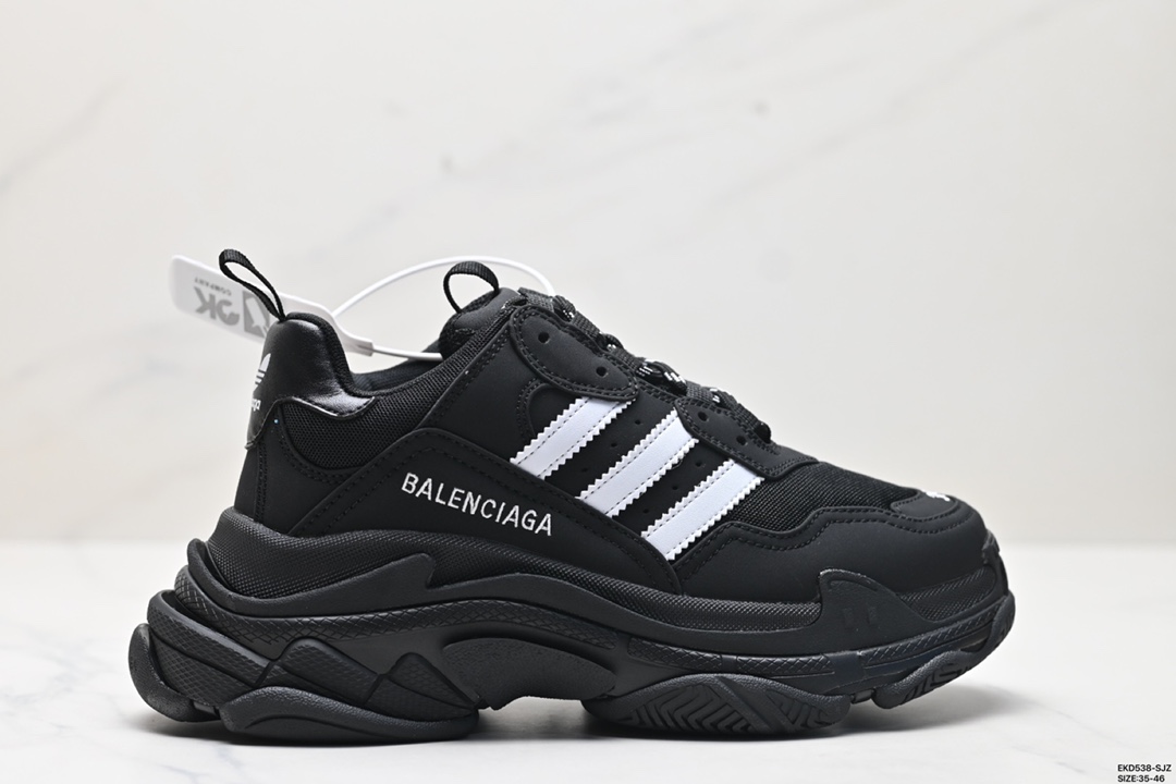 Adidas Originals x Balenciaga巴黎世家 Triple S 涤纶织物皮革 712764 W2FW1 1004