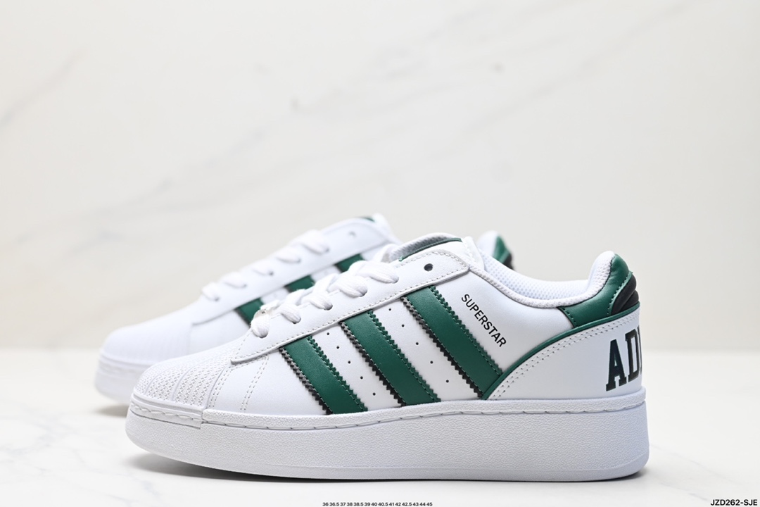 Adidas Originals Superstar XLG T贝壳头系列低帮厚底松糕经典百搭休闲运动板鞋 IE0760