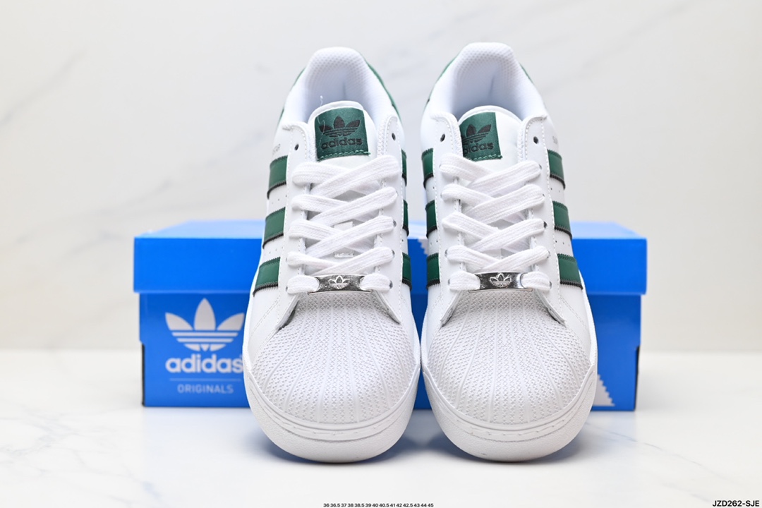 Adidas Originals Superstar XLG T贝壳头系列低帮厚底松糕经典百搭休闲运动板鞋 IE0760