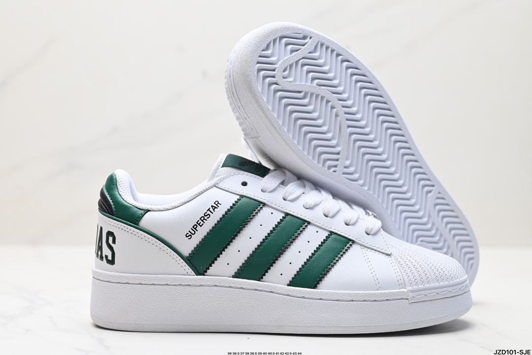 Adidas Originals Superstar XLG 贝壳头系列低帮厚底松糕经典百搭休闲运动板鞋 IG9777