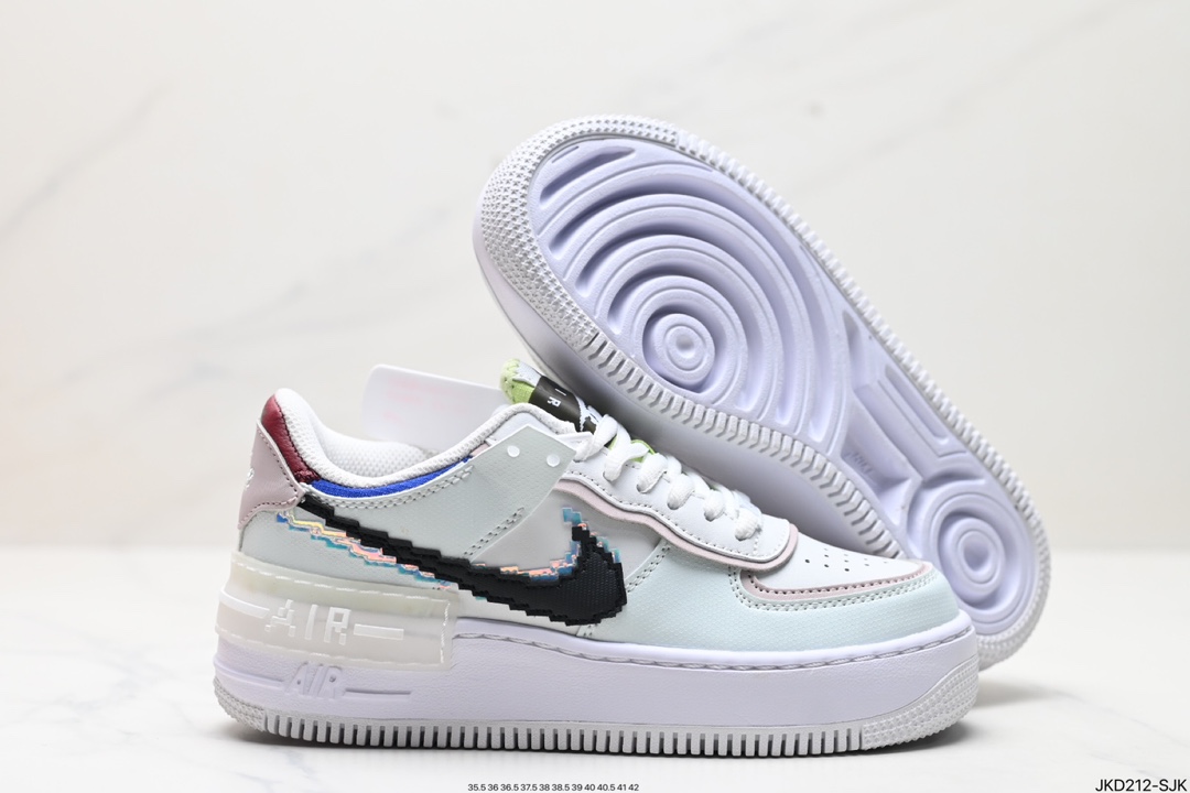 耐克NIKE WMNS Air Force 1 Shadow全新少女系解构主义设计百搭板鞋 CV8480-300