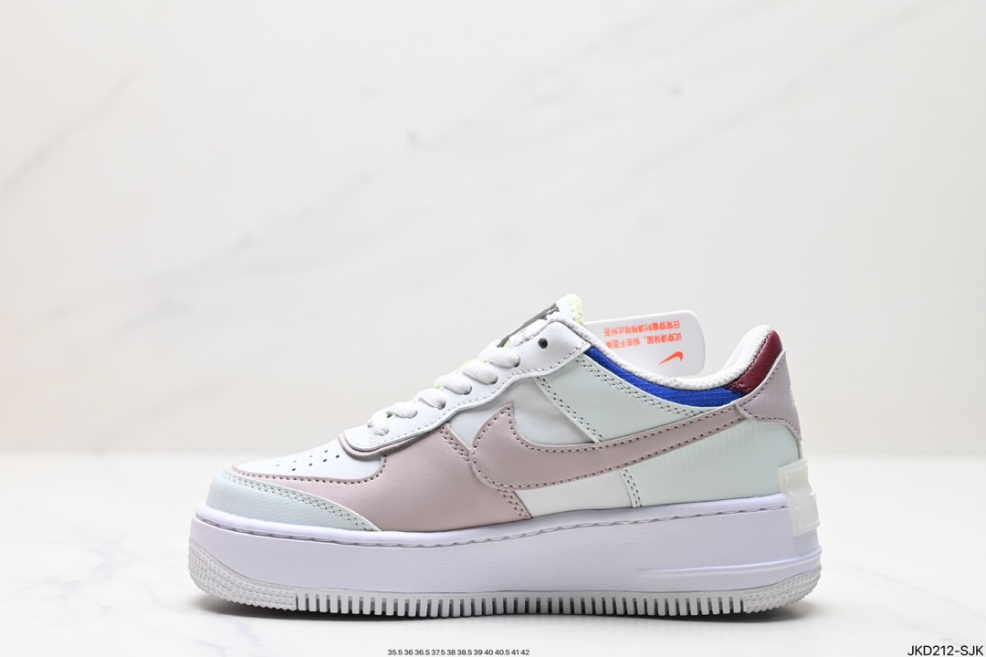 耐克NIKE WMNS Air Force 1 Shadow全新少女系解构主义设计百搭板鞋 CV8480-300