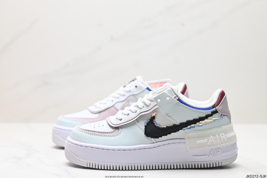 耐克NIKE WMNS Air Force 1 Shadow全新少女系解构主义设计百搭板鞋 CV8480-300