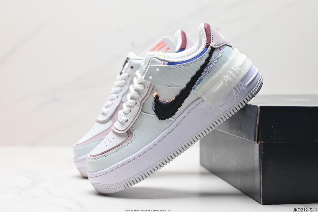 耐克NIKE WMNS Air Force 1 Shadow全新少女系解构主义设计百搭板鞋 CV8480-300