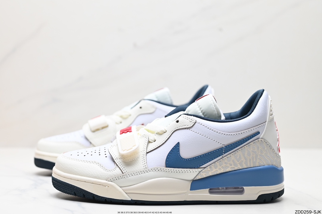 三合一最强合体 多种新配色回归!耐克Nike Air Jordan Legacy 312 Low”White/Grey Fog/Blue/Red“乔丹最强三合一混合版本低帮文化休闲运动篮球鞋 HM3709-141