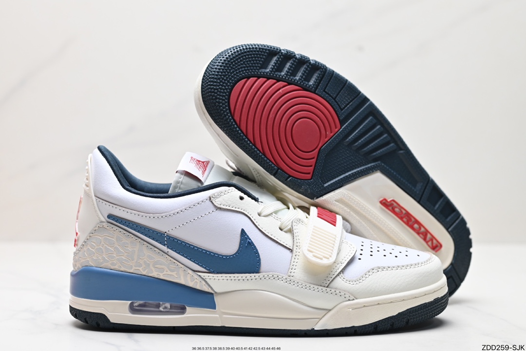 三合一最强合体 多种新配色回归!耐克Nike Air Jordan Legacy 312 Low”White/Grey Fog/Blue/Red“乔丹最强三合一混合版本低帮文化休闲运动篮球鞋 HM3709-141