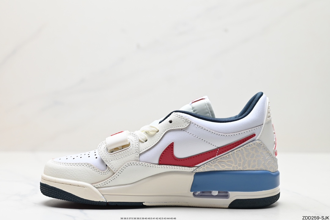 三合一最强合体 多种新配色回归!耐克Nike Air Jordan Legacy 312 Low”White/Grey Fog/Blue/Red“乔丹最强三合一混合版本低帮文化休闲运动篮球鞋 HM3709-141