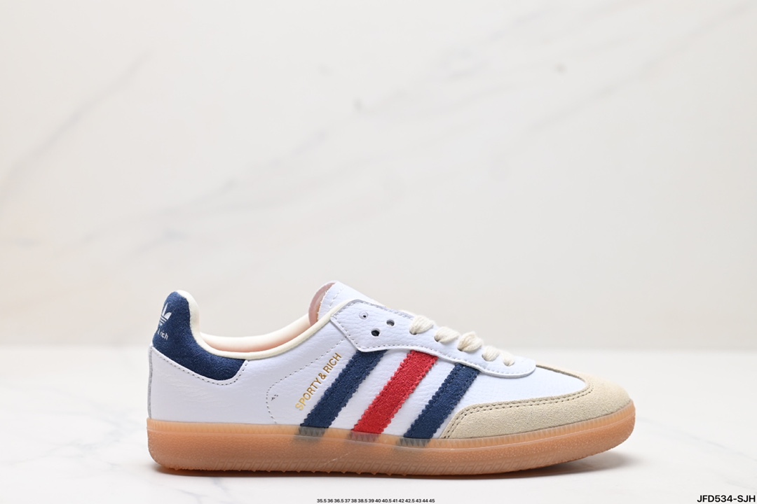 阿迪达斯三叶草Adidas Originals Samba OG Sporty&Rich桑巴舞运动板鞋 IH8338