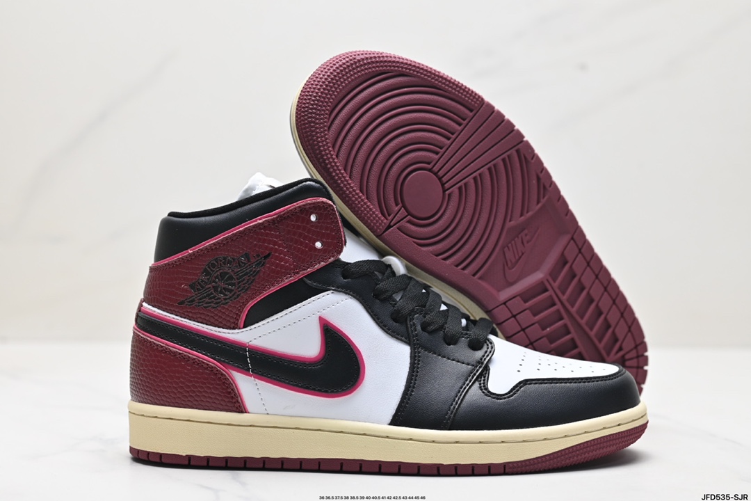 NIKE Air Jordan 1 Retro Mid AJ1乔丹一代中帮经典复古文化休闲运动篮球鞋 FQ7818-101