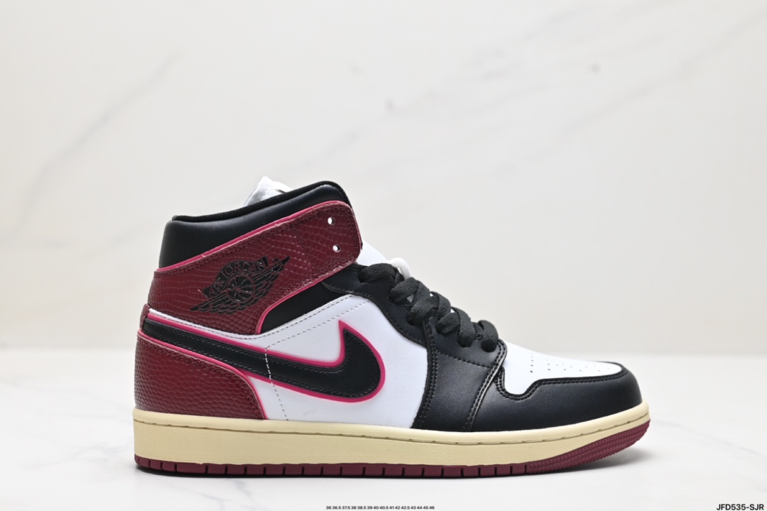 NIKE Air Jordan 1 Retro Mid AJ1乔丹一代中帮经典复古文化休闲运动篮球鞋 FQ7818-101