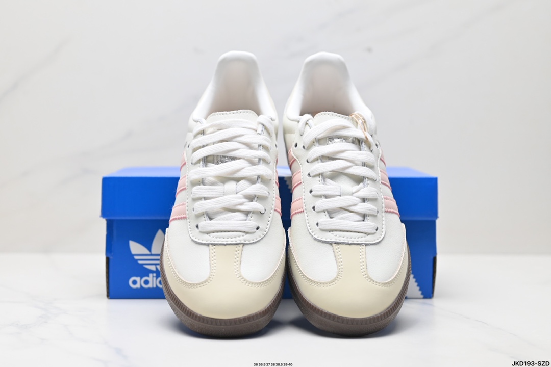 阿迪达斯三叶草Adidas Originals Samba OG 桑巴舞系列绅士德训足球风百搭低帮休闲运动板鞋 IH2751