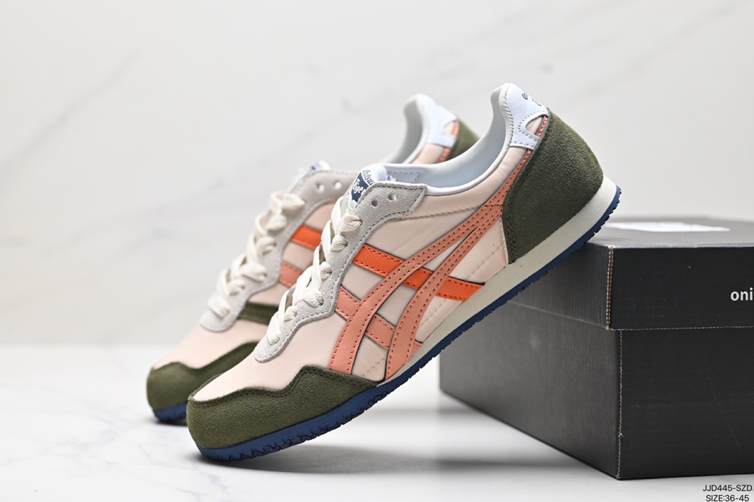 Onitsuka Tiger鬼塚虎 Serrano 尼龙 复古运动 防滑耐磨平衡轻便 低帮生活休闲鞋 1183B400-705