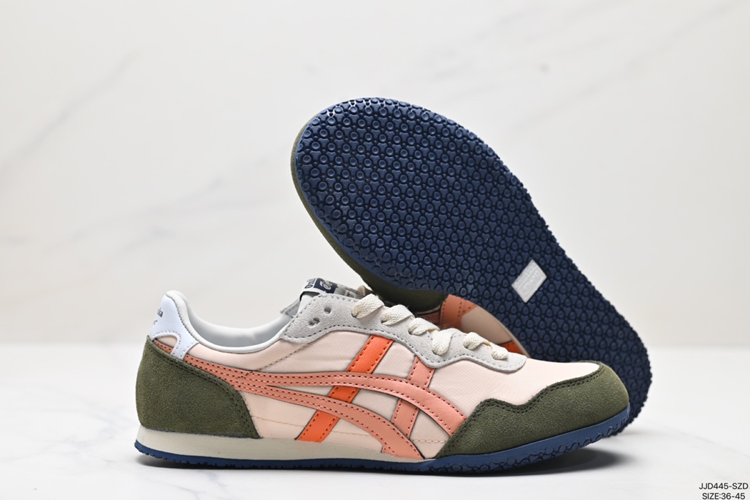 Onitsuka Tiger鬼塚虎 Serrano 尼龙 复古运动 防滑耐磨平衡轻便 低帮生活休闲鞋 1183B400-705