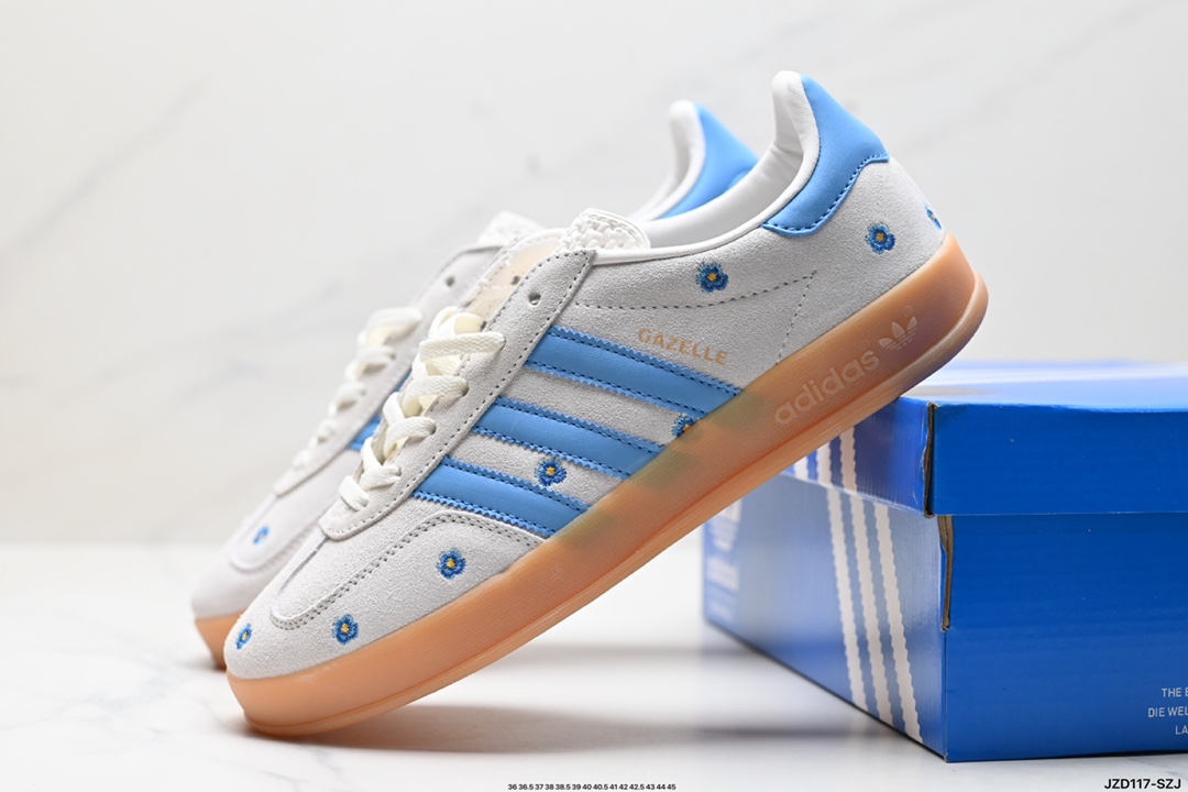 adidas Originals Gazelle INdoor 三叶草休闲防滑耐磨低帮板鞋 IF4491