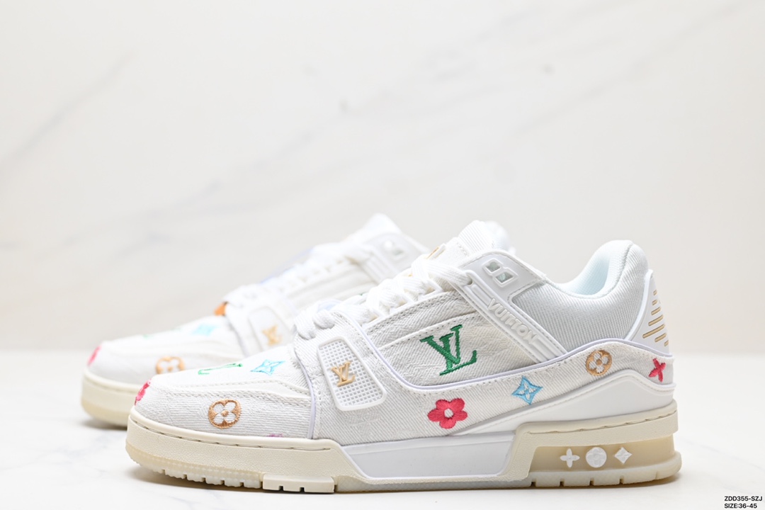 全新LV路易威登Louis Vuitton Trainer Sneaker Low休闲运动文化百搭板鞋