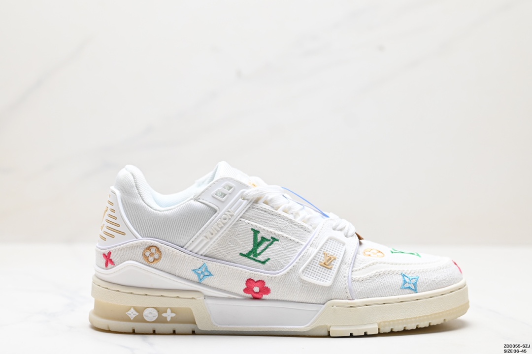 全新LV路易威登Louis Vuitton Trainer Sneaker Low休闲运动文化百搭板鞋