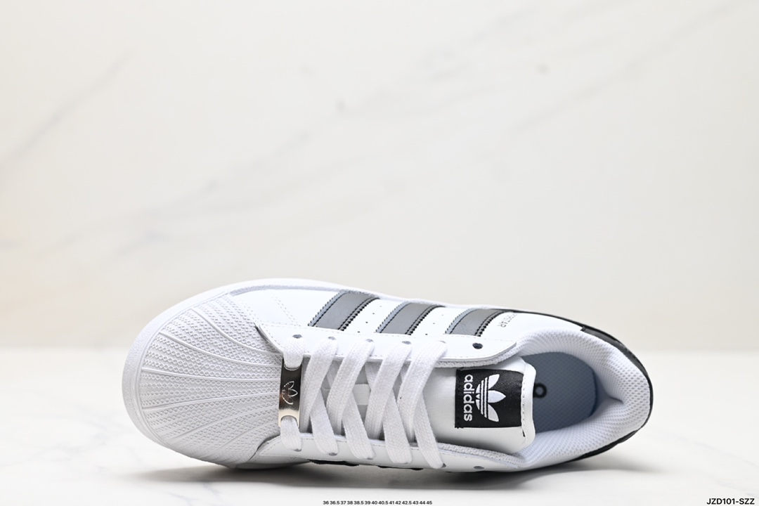 Adidas Originals Superstar XLG T贝壳头系列低帮厚底松糕经典百搭休闲运动板鞋 IE0011