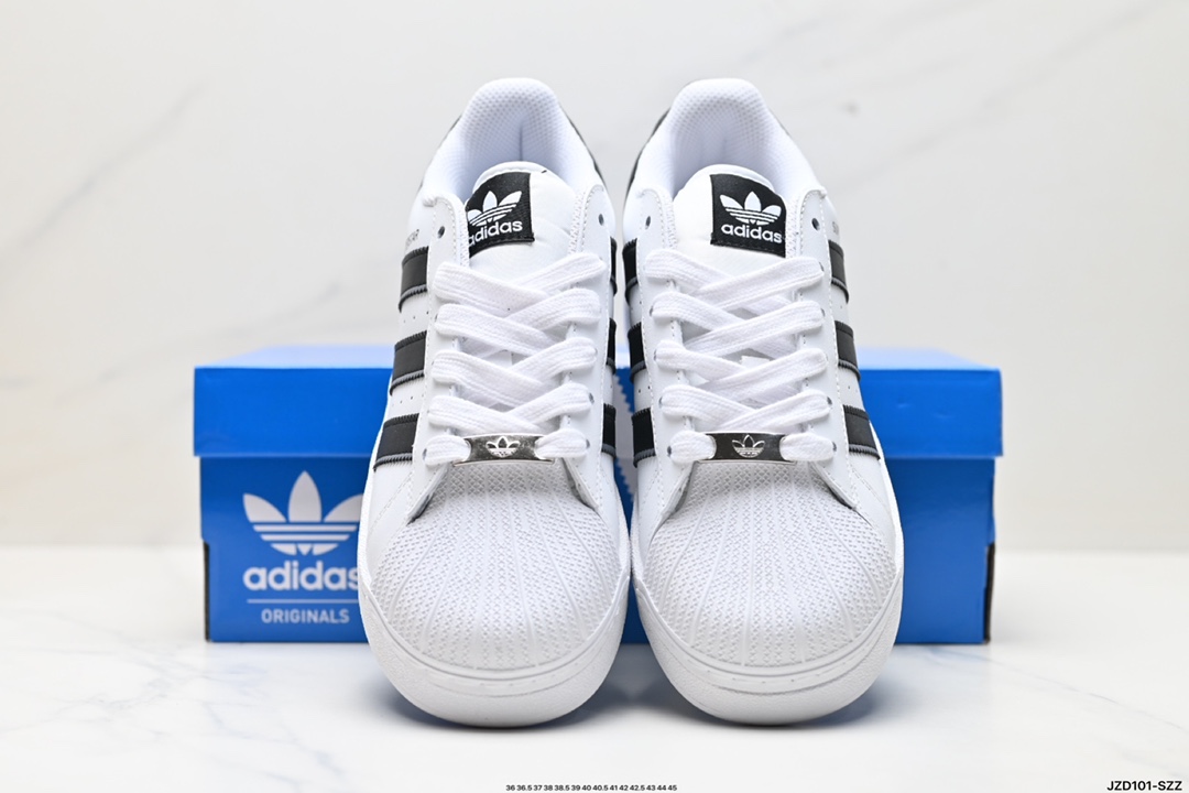 Adidas Originals Superstar XLG T贝壳头系列低帮厚底松糕经典百搭休闲运动板鞋 IE0011