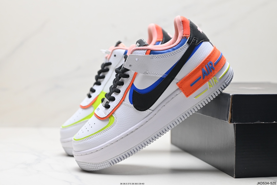 耐克NIKE WMNS Air Force 1 Shadow全新少女系解构主义设计百搭板鞋 DC2542-001