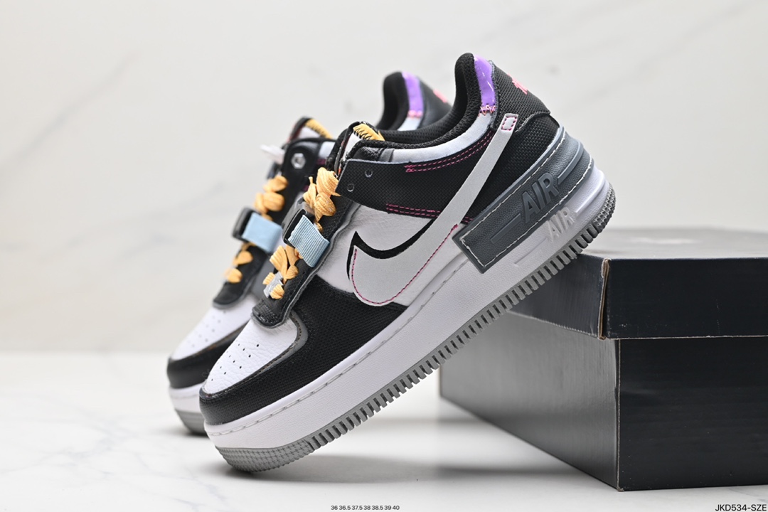 耐克NIKE WMNS Air Force 1 Shadow全新少女系解构主义设计百搭板鞋 DC2542-001