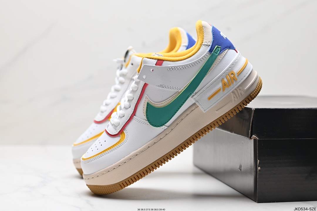 耐克NIKE WMNS Air Force 1 Shadow全新少女系解构主义设计百搭板鞋 DC2542-001