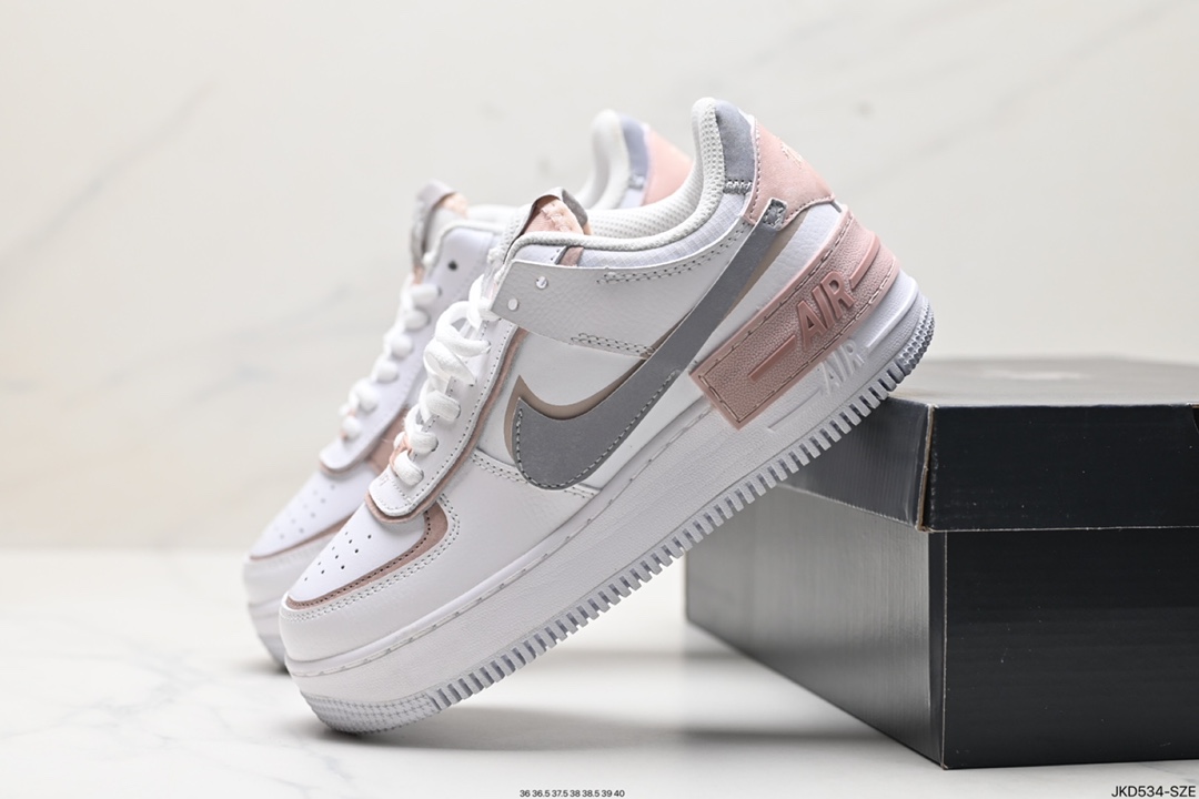 耐克NIKE WMNS Air Force 1 Shadow全新少女系解构主义设计百搭板鞋 DC2542-001