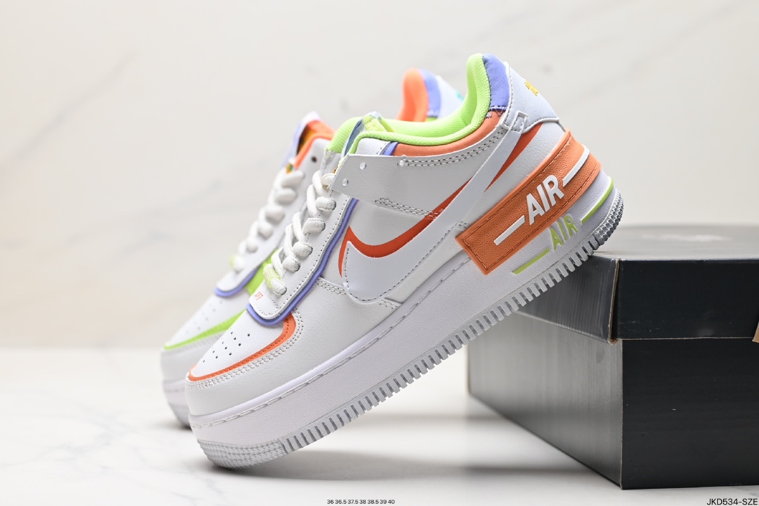 耐克NIKE WMNS Air Force 1 Shadow全新少女系解构主义设计百搭板鞋 DC2542-001