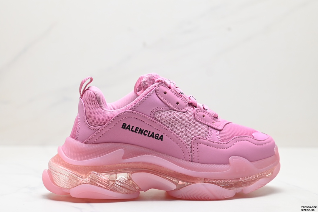 Balenciaga巴黎世家 Triple S Clear Sole涤纶织物皮革 544351 W0901 3820