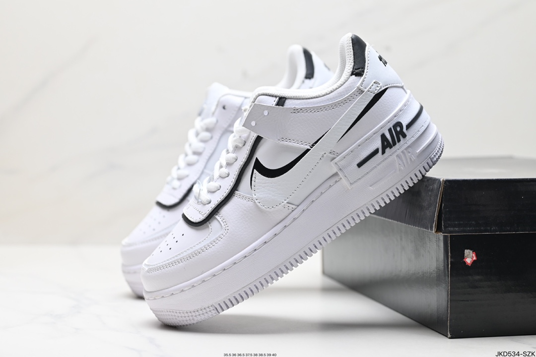 耐克NIKE WMNS Air Force 1 Shadow全新少女系解构主义设计马卡龙空军一号百搭板鞋 CI0919-115