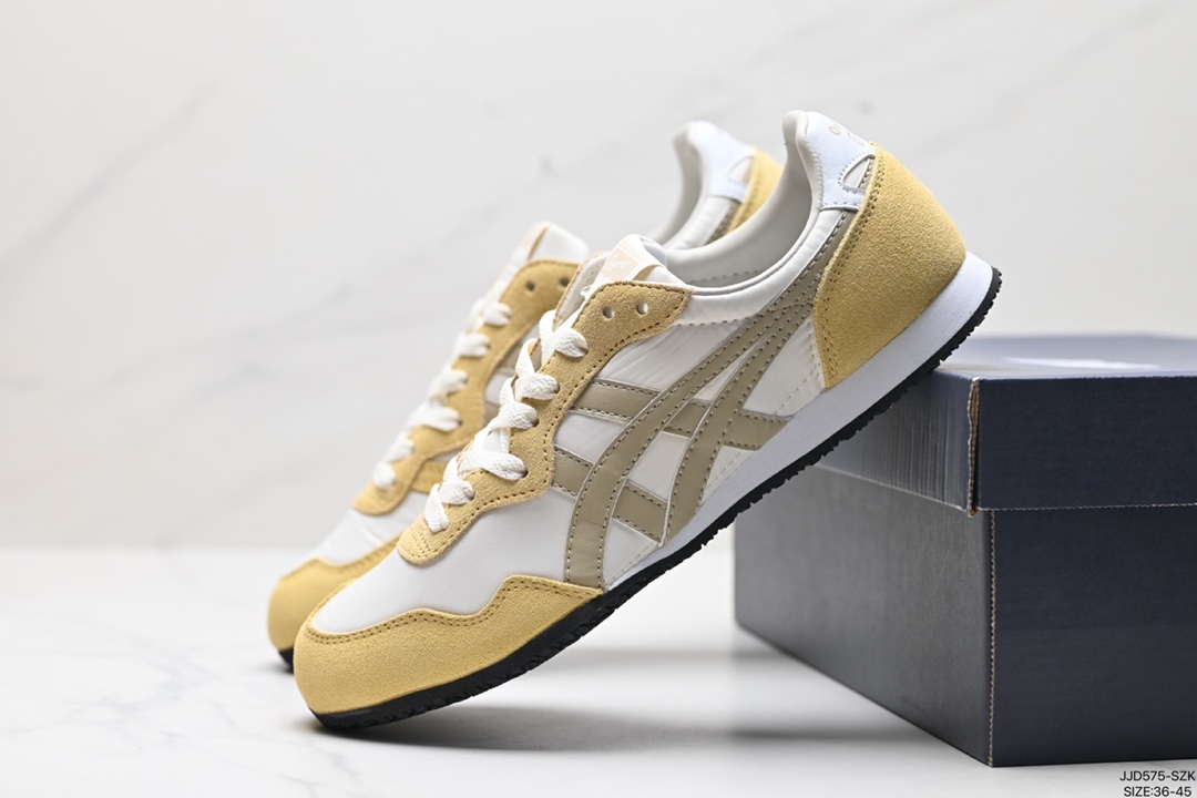 Onitsuka Tiger鬼塚虎 Serrano 尼龙 复古运动 防滑耐磨平衡轻便 低帮生活休闲鞋 11833400-252