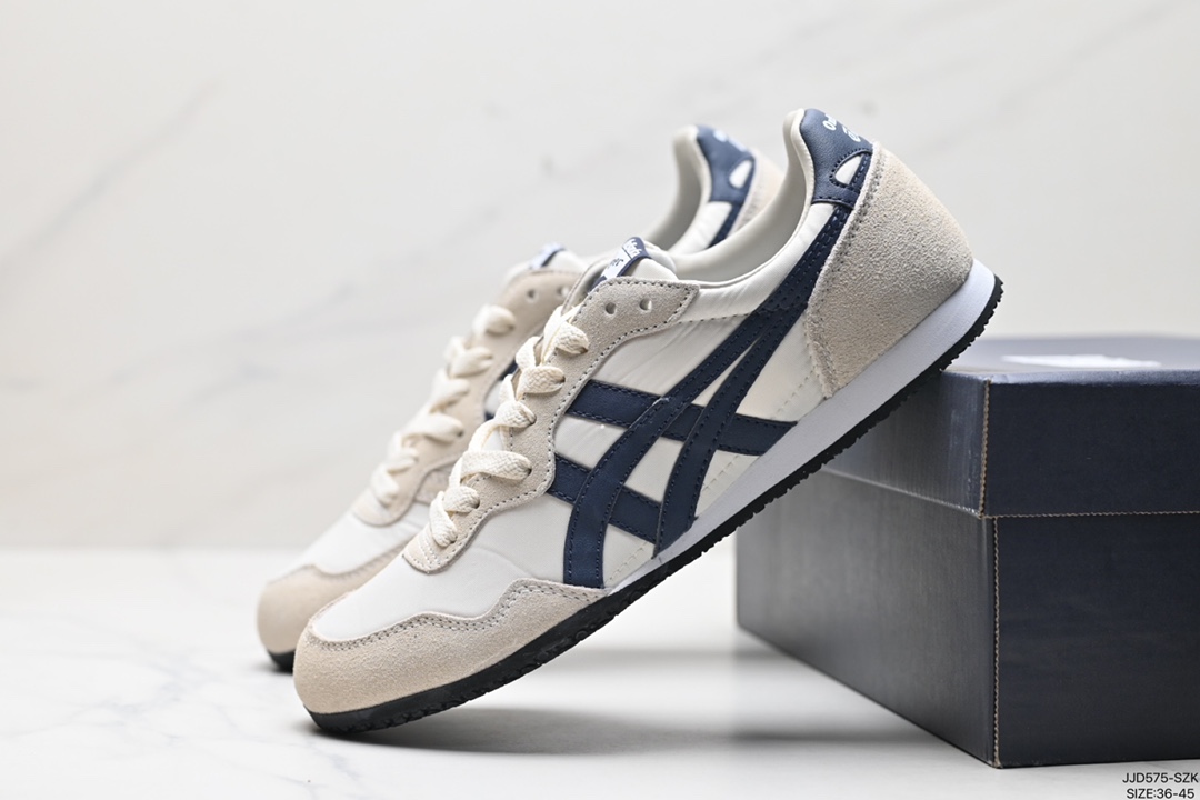 Onitsuka Tiger鬼塚虎 Serrano 尼龙 复古运动 防滑耐磨平衡轻便 低帮生活休闲鞋 11833400-252