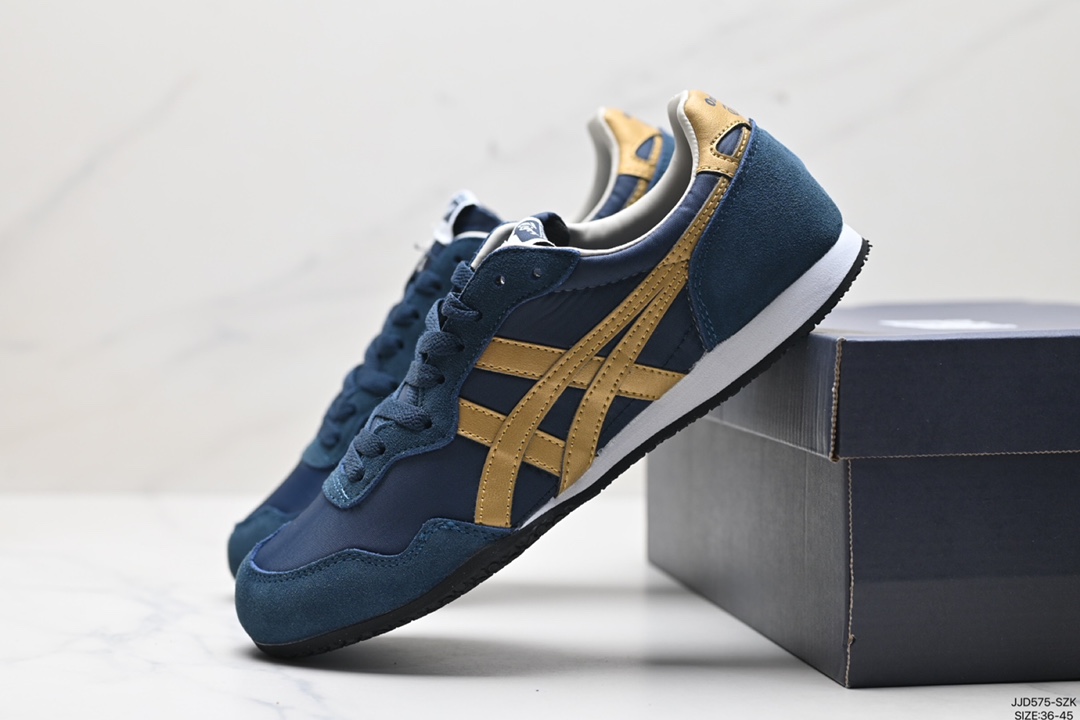 Onitsuka Tiger鬼塚虎 Serrano 尼龙 复古运动 防滑耐磨平衡轻便 低帮生活休闲鞋 11833400-252