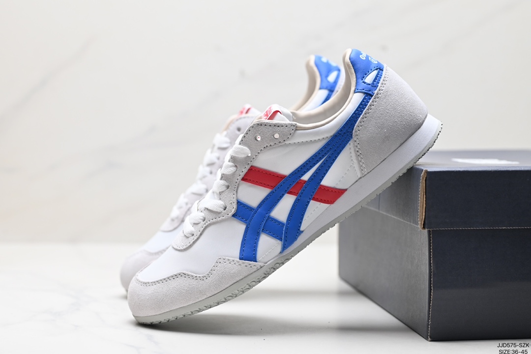 Onitsuka Tiger鬼塚虎 Serrano 尼龙 复古运动 防滑耐磨平衡轻便 低帮生活休闲鞋 11833400-252