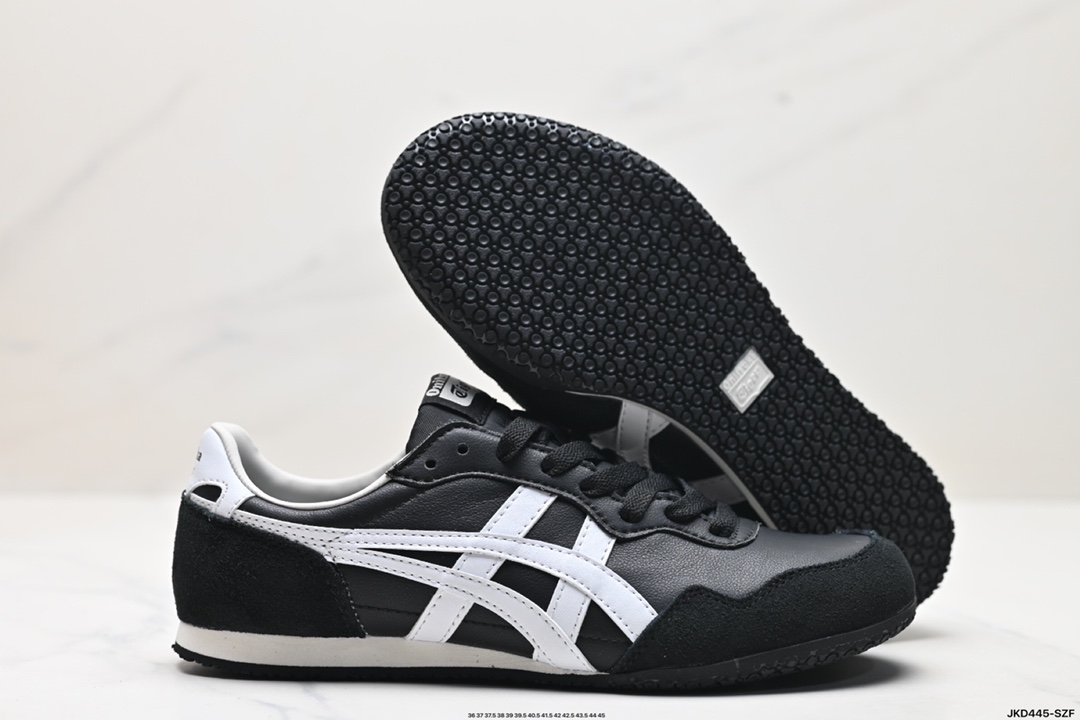 Onitsuka Tiger鬼塚虎 Serrano 尼龙 复古运动 防滑耐磨平衡轻便 低帮生活休闲鞋 1183C197-001