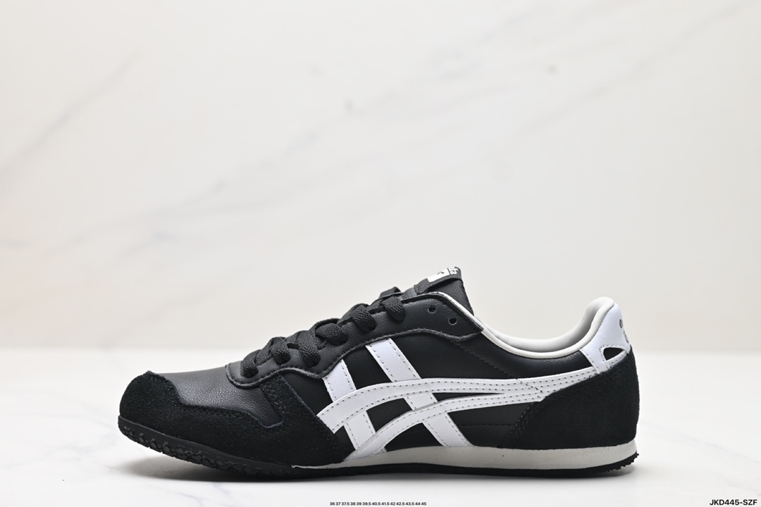 Onitsuka Tiger鬼塚虎 Serrano 尼龙 复古运动 防滑耐磨平衡轻便 低帮生活休闲鞋 1183C197-001