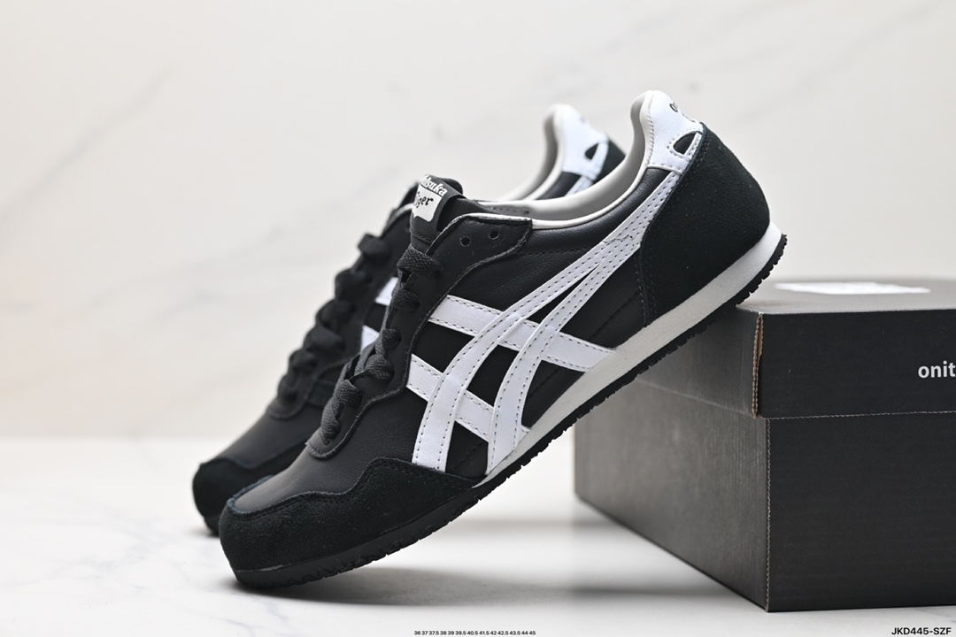 Onitsuka Tiger鬼塚虎 Serrano 尼龙 复古运动 防滑耐磨平衡轻便 低帮生活休闲鞋 1183C197-001