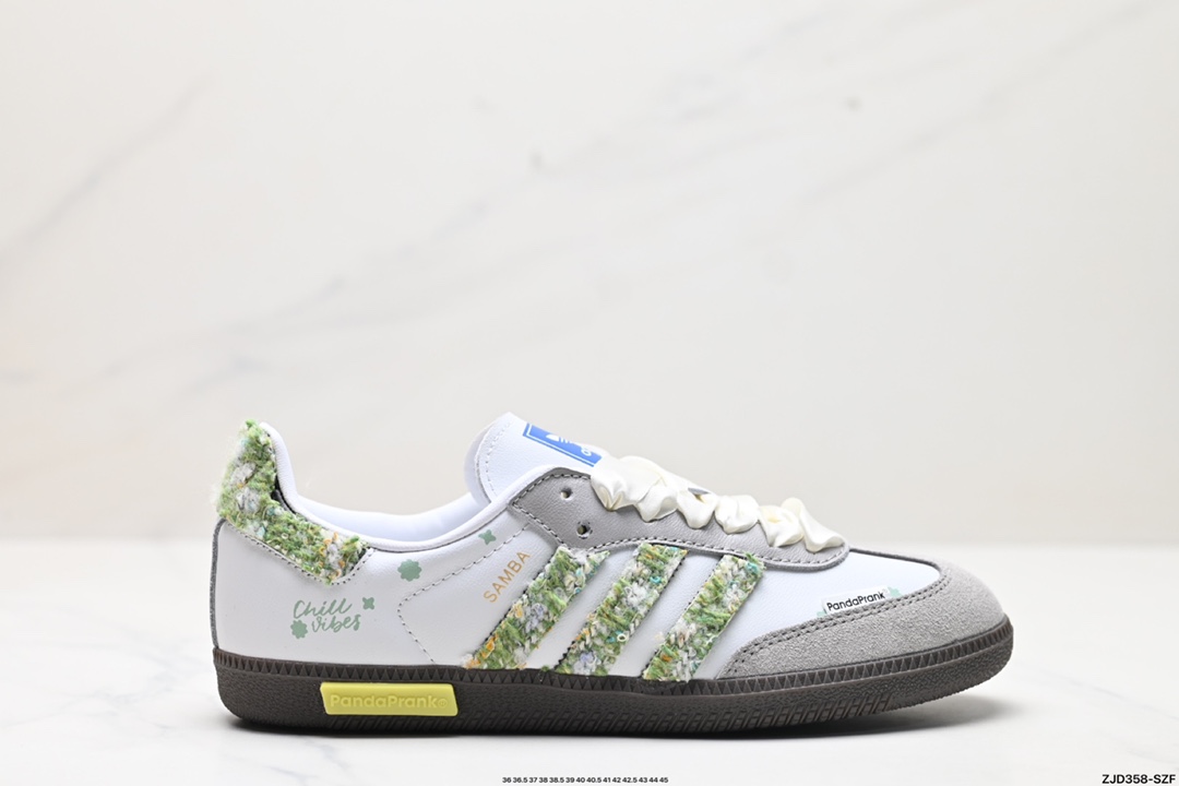 阿迪达斯三叶草Adidas Originals Samba OG 桑巴舞系列绅士德训足球风百搭低帮休闲运动板鞋 B75806