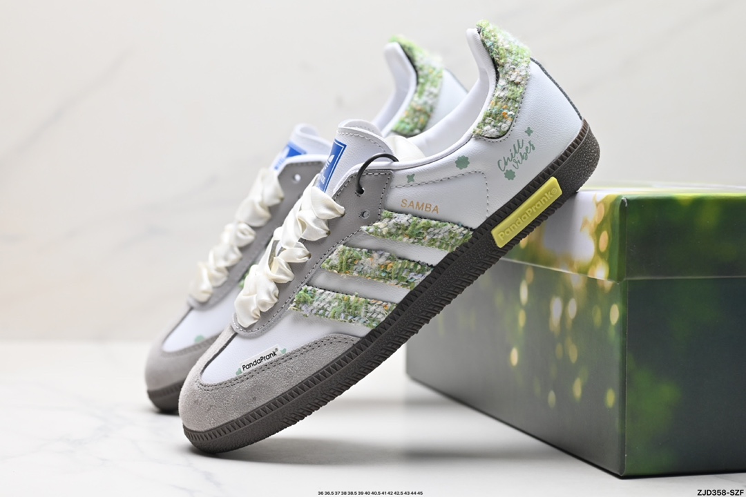 阿迪达斯三叶草Adidas Originals Samba OG 桑巴舞系列绅士德训足球风百搭低帮休闲运动板鞋 B75806