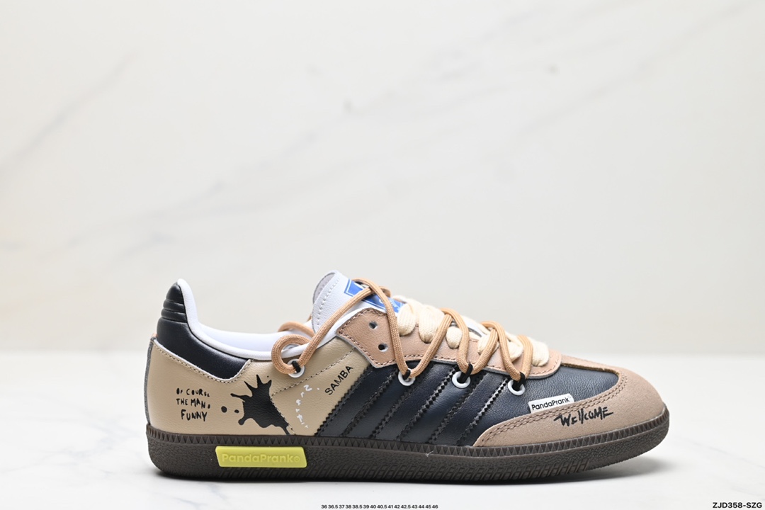 阿迪达斯三叶草Adidas Originals Samba OG 桑巴舞系列绅士德训足球风百搭低帮休闲运动板鞋 IG1025