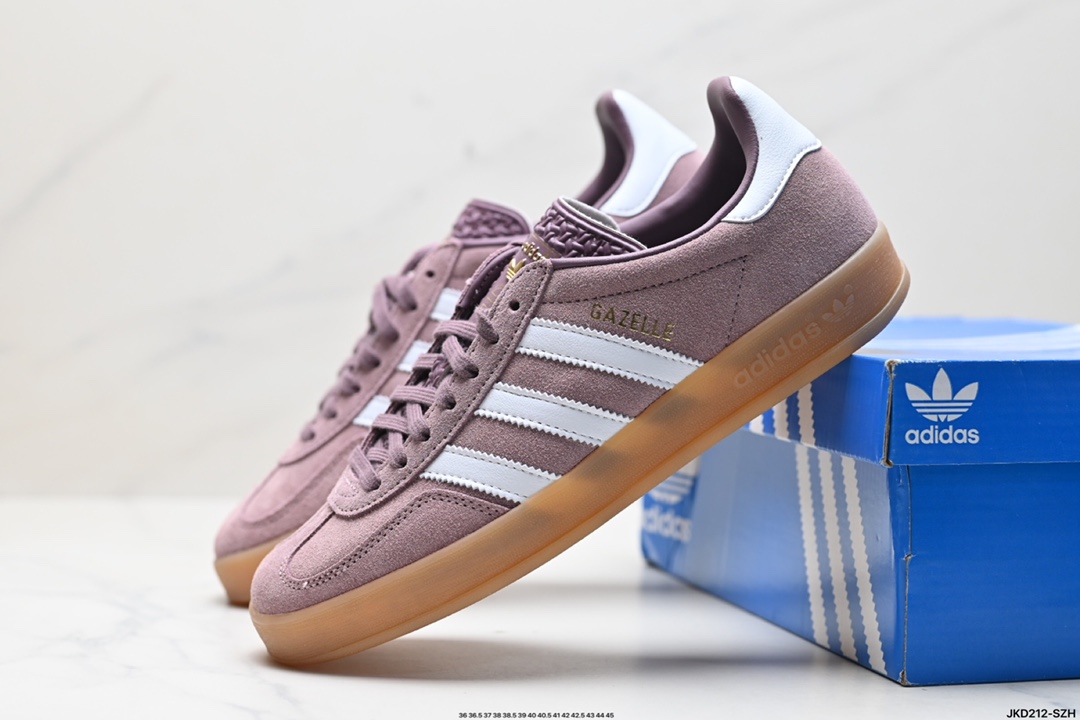 adidas Originals Gazelle INdoor 三叶草休闲防滑耐磨低帮板鞋 IH5483