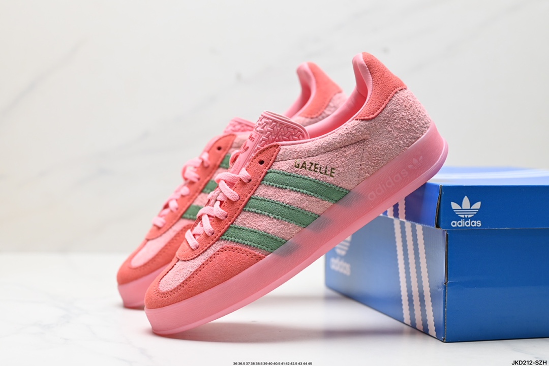 adidas Originals Gazelle INdoor 三叶草休闲防滑耐磨低帮板鞋 IH5483