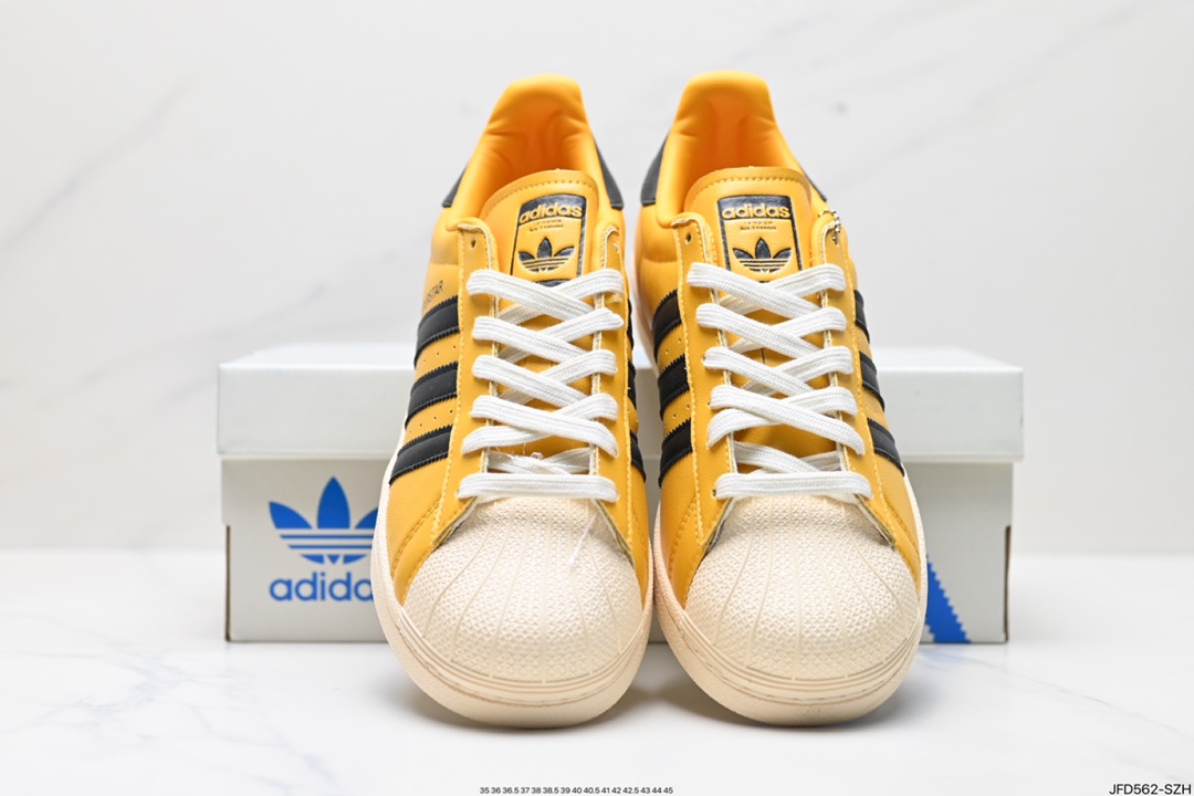 阿迪达斯Adidas三叶草 Originals Superstar 贝壳头系列低帮经典百搭休闲运动板鞋 HQ0498