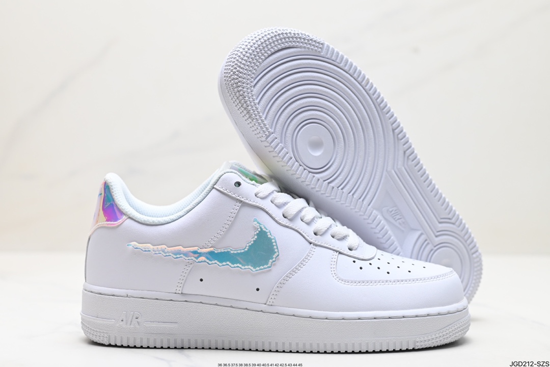 Nike Air Force 1’07 LV8 七彩镭射 空军一号低帮运动休闲板鞋 CV1699-100