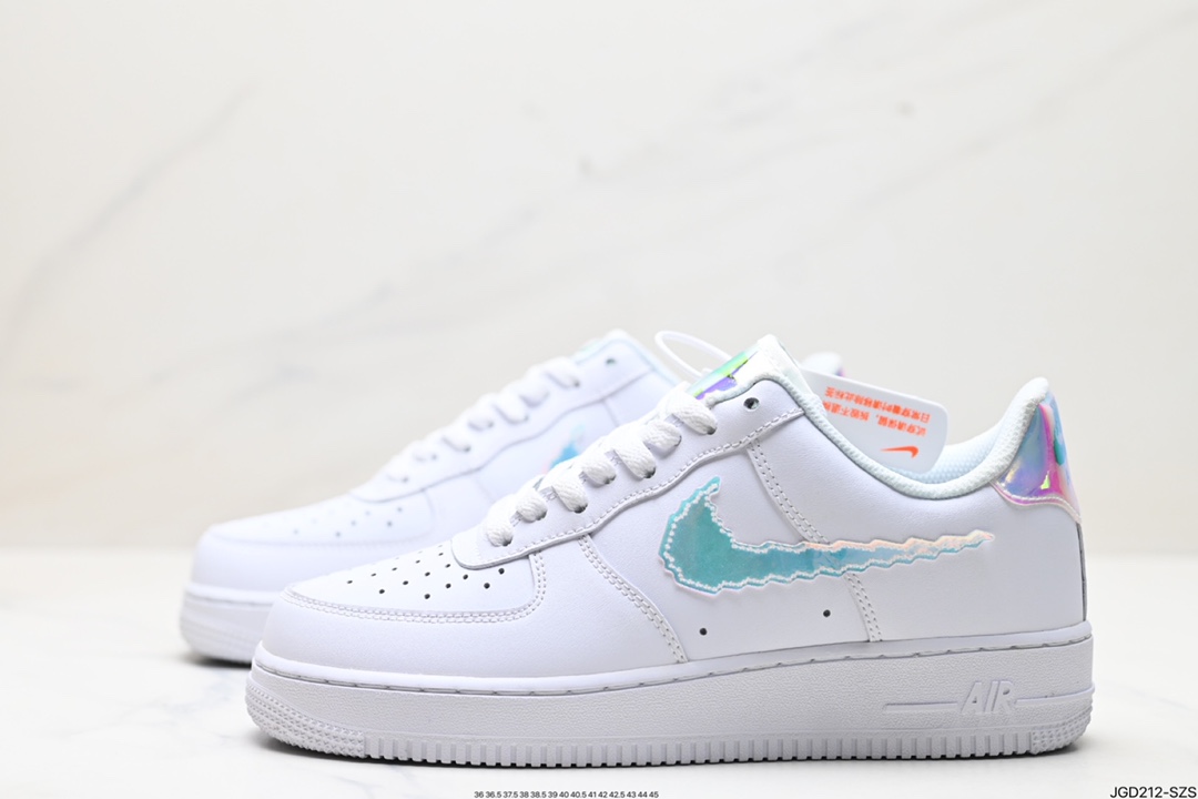 Nike Air Force 1’07 LV8 七彩镭射 空军一号低帮运动休闲板鞋 CV1699-100