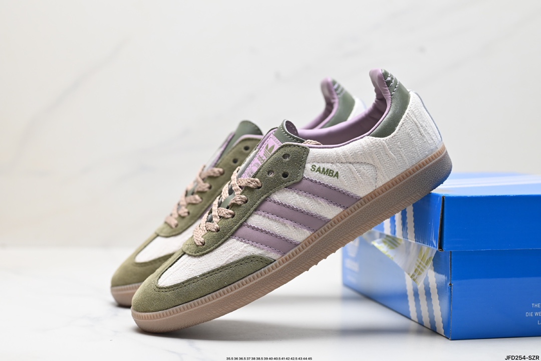 阿迪达斯三叶草Adidas Originals Samba OG 桑巴舞系列绅士德训足球风百搭低帮休闲运动板鞋 JP5695