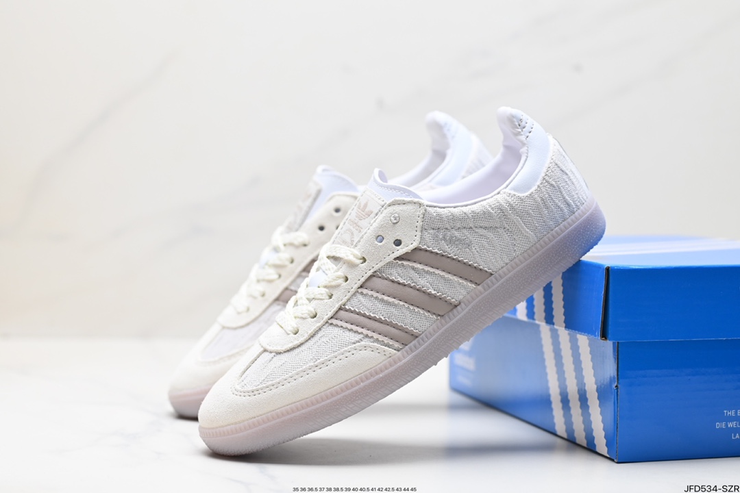 阿迪达斯三叶草Adidas Originals Samba OG 桑巴舞系列绅士德训足球风百搭低帮休闲运动板鞋 JP5694