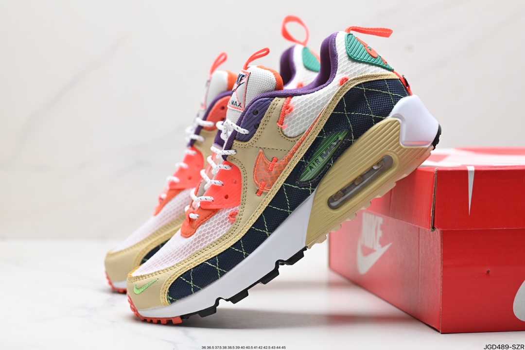 Nike Air Max 90初代系列低帮复古气垫百搭休闲运动慢跑鞋 DQ4071-004