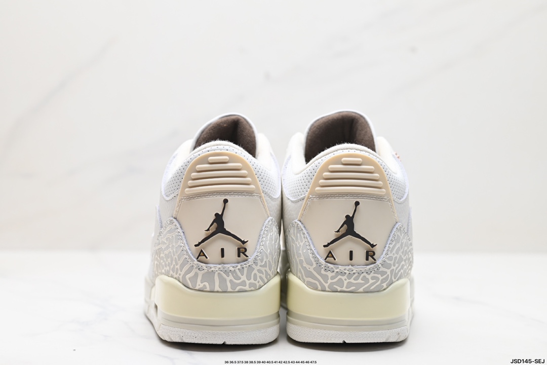 Nike Air Jordan 3 Retro皮革 潮流 防滑耐磨包裏性中帮复古篮球鞋 136064-668