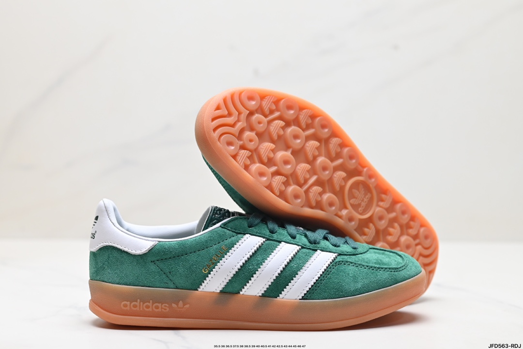 adidas Originals Gazelle INdoor 三叶草休闲防滑耐磨低帮板鞋 IG1596